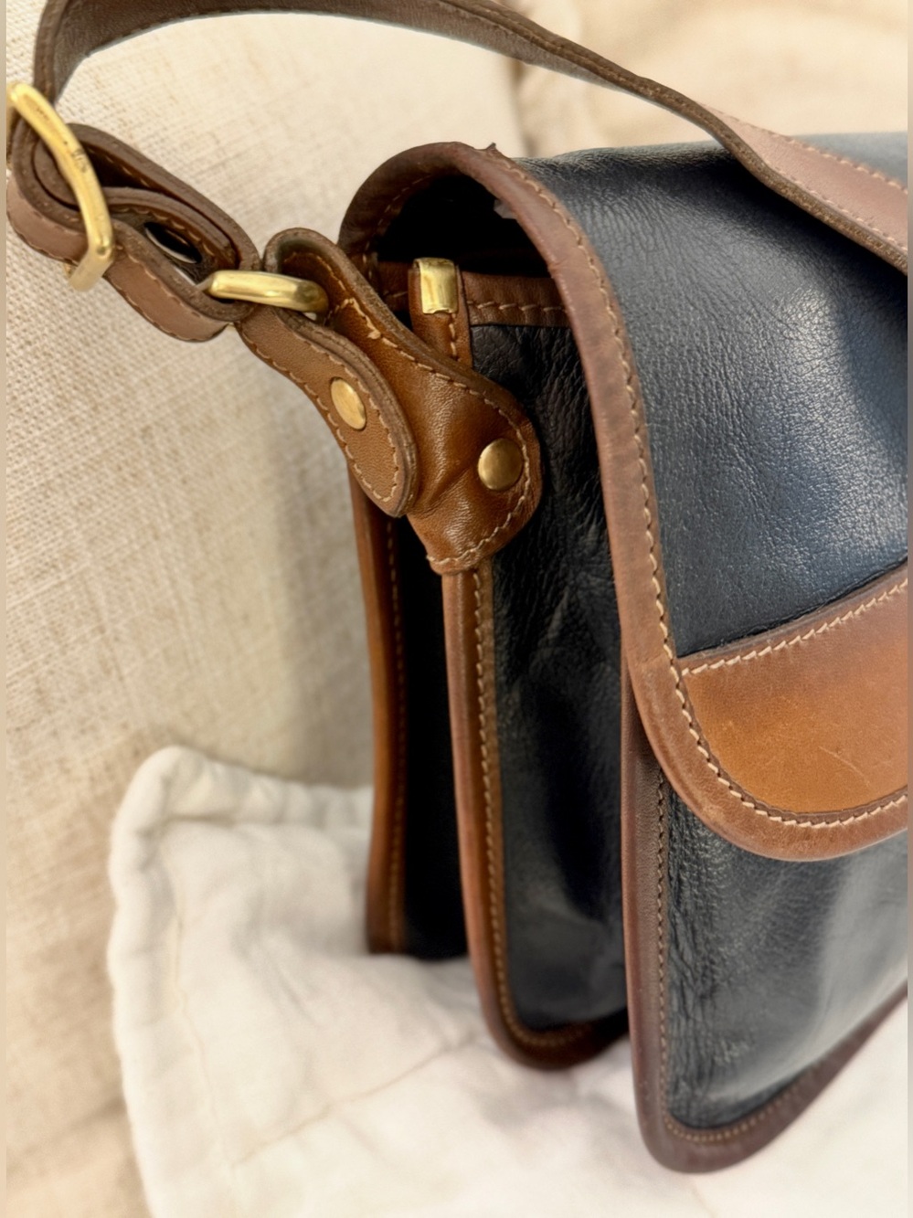 The Original Vintage Marley Hodgson GHURKA Spectator Bag. No 37 Black& Tan - Picture 12 of 16
